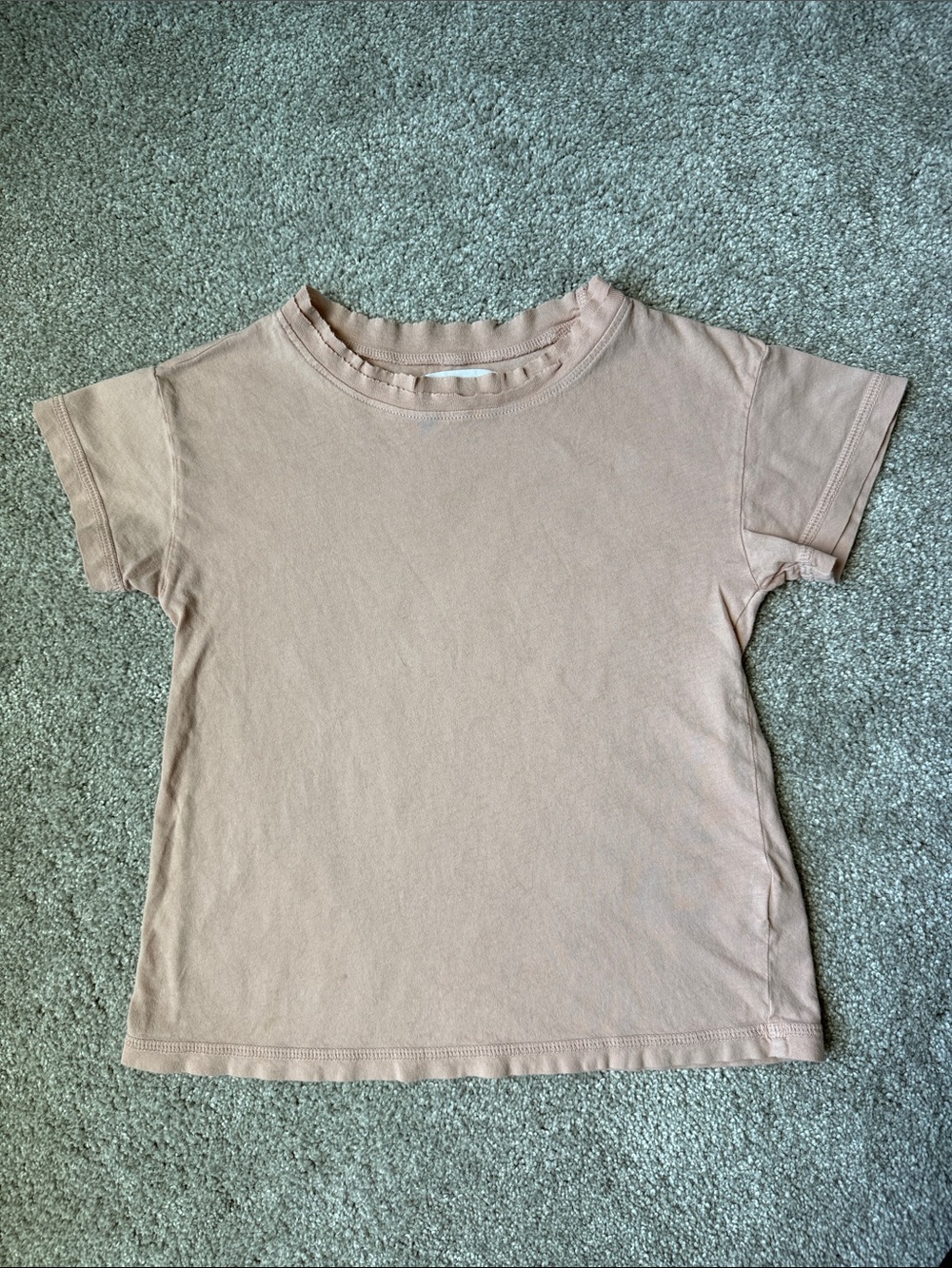 MATE the Label- Mini Organic Cotton Classic Crewneck Tee in Dusty Rose, size 4/5